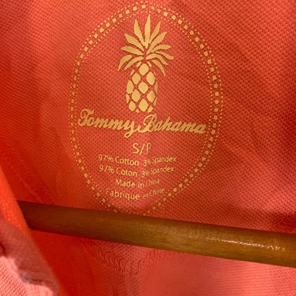 Tommy Bahama Women's Half Button Polo Shirt Sleeveless Pink Size Small - Picture 3 of 4